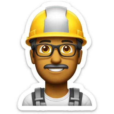 Constructor con gafas sticker