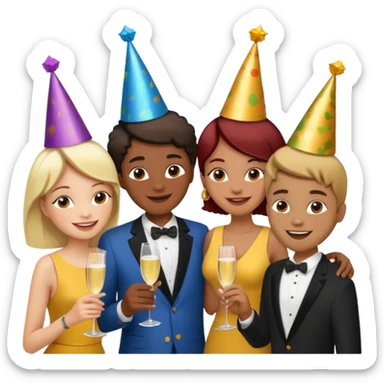 Personas reunidas charlando distendidamente sticker