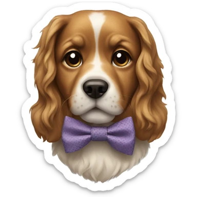 Dog in bow tie sticker