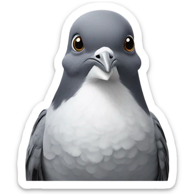 Trump’s face on a pigeon sticker