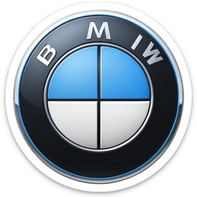 A BMW LOGO with correct colours in it sticker