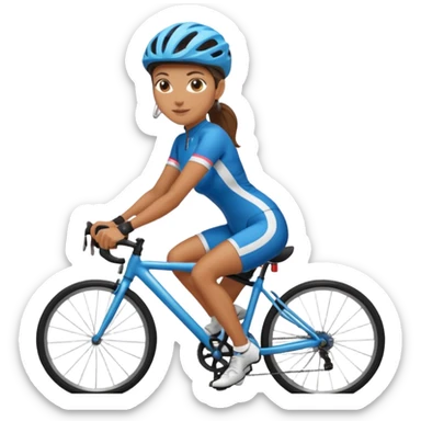 woman riding cycle sticker