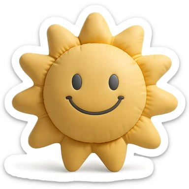 smiling sun sticker