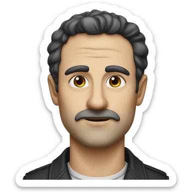 European 40 years old writer of the early 20th century, without facial hair, with dark hair, without glasses sticker