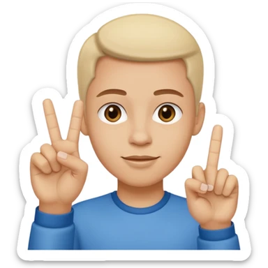 Yvl hand sign only 3 fingers up sticker