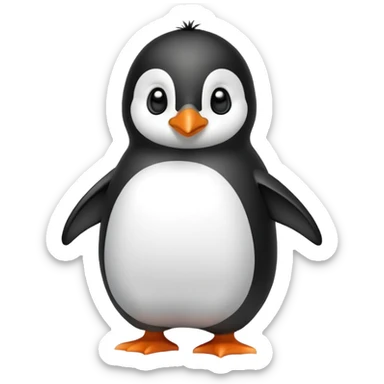 super cute adorable penguin sticker