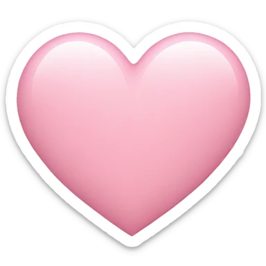 light pink heart sticker