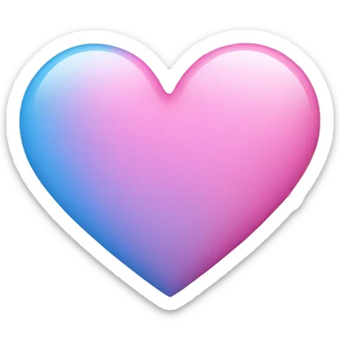 pink and blue heart sticker