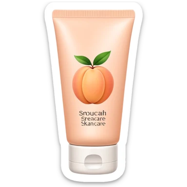pale peach skincare tube sticker