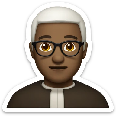 Dominican Catholic Friar with dark hair pale skin and glasses sticker
