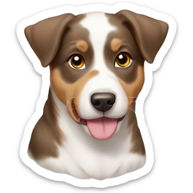 Australian Shepherd, pitbull terrier mix puppy sticker