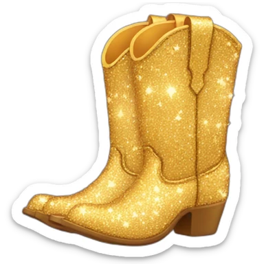 sparkly cowboy boot sticker