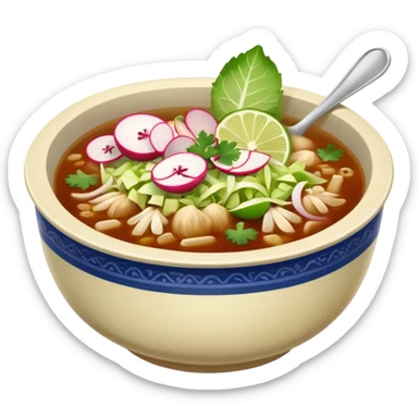 a delicious hot bowl of pozole sticker