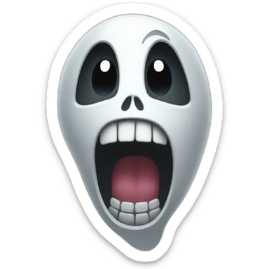 screaming ghost sticker
