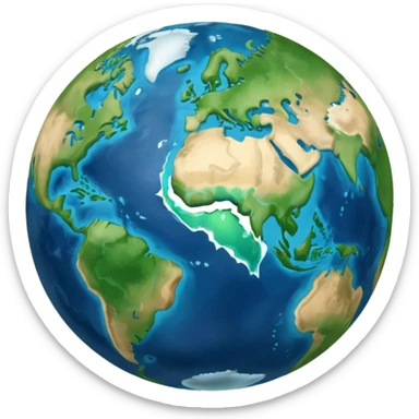 earth with a bite taken out sticker