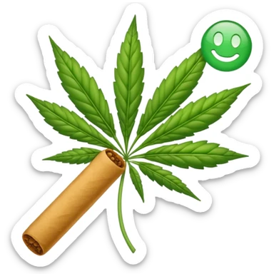 iphone emoji style joint weed sticker
