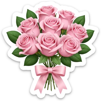 soft pink bouquet with ribbon sticker