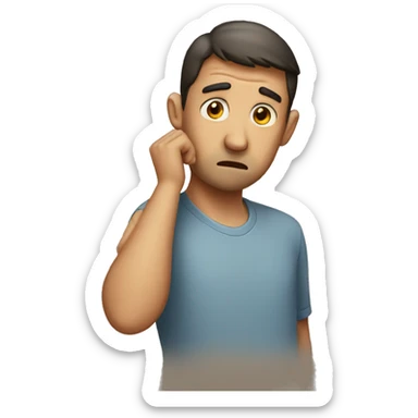 worried man  sticker