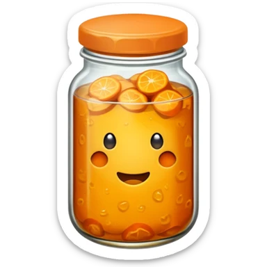 Orange pickle sticker
