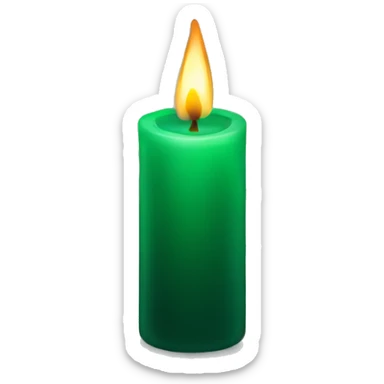 Dark green candle sticker