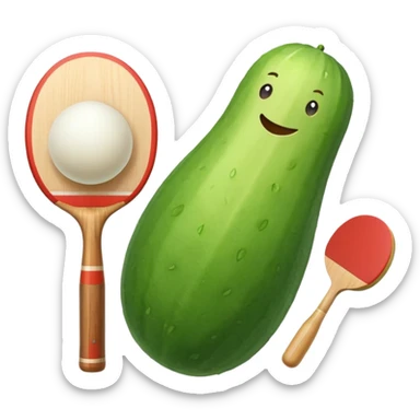 🥒+🏓 sticker