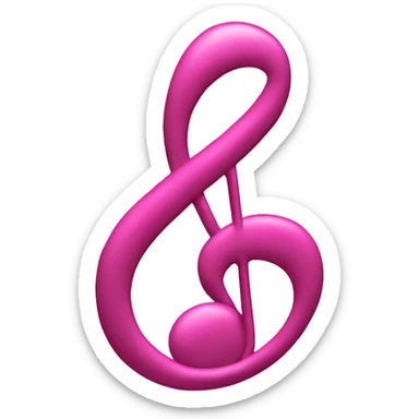 Pink music note sticker