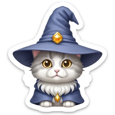 A little wizard cat sticker