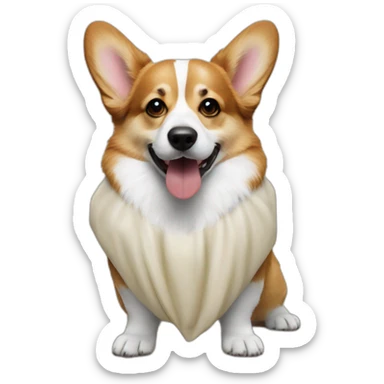 Corgi dressed as jesus sticker