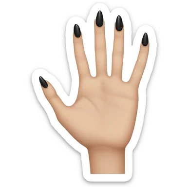 Hand with black nails sticker