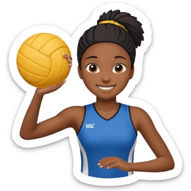  black girl volleyball sticker