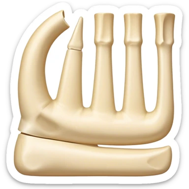 Egyptian non positional number system representing 10 in modern emoji form. Heel Bone sticker