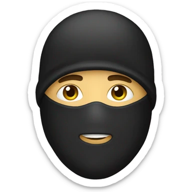 A man wearing a balaclava sticker