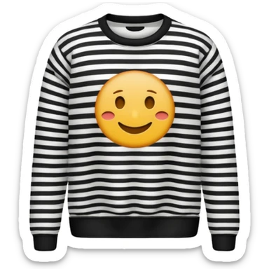 black and white stripes pullover sticker