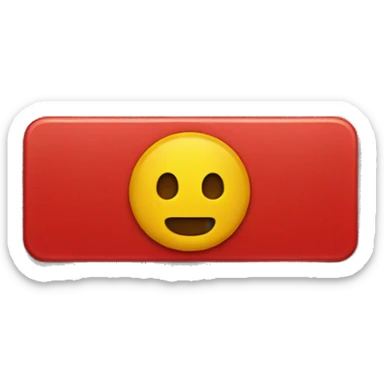 A black and red rectangle with a medium sized yellow circle in the middle sticker