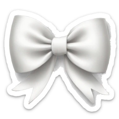 White bow on white bow sticker
