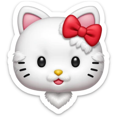 hello kitty heart`no mouth sticker