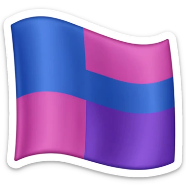 A bisexual flag 🩷💜💙 sticker