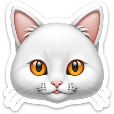 Gri beyaz olan şapka ve papyon takan kedi sticker