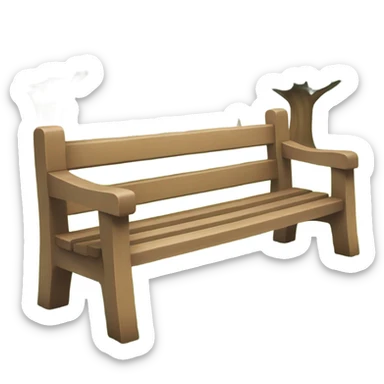 Park with a bench sticker
