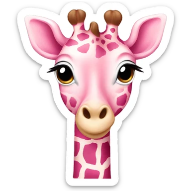 baby pink giraffe  sticker