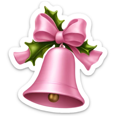Light pink Christmas bells sticker
