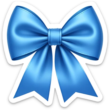 blue ribbon bow sticker