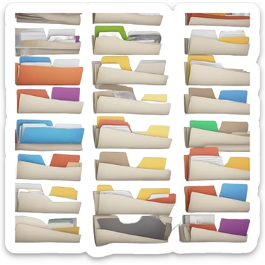 a folder of files sticker