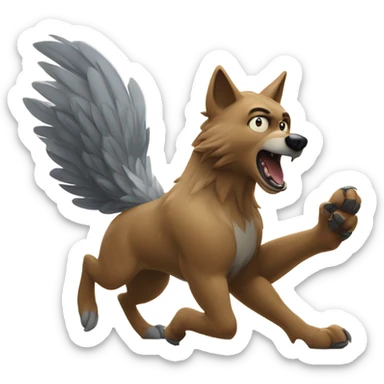 Swoop dragging k.c wolf sticker