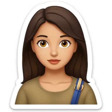 Brunette girl in Italy sticker