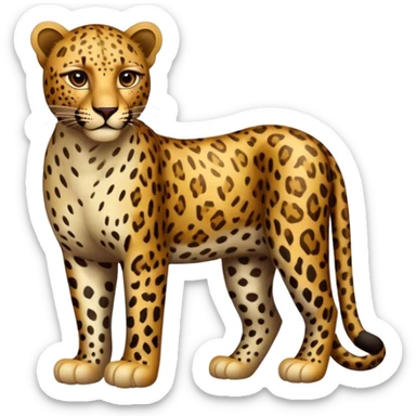 leopard brownish full body sticker