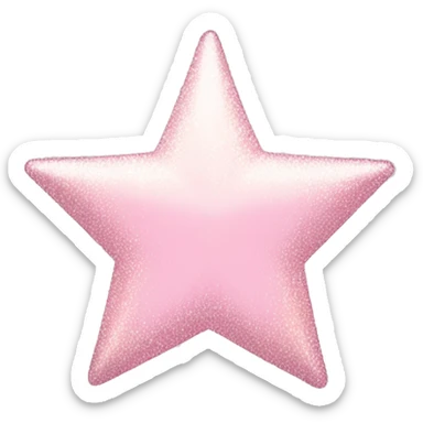 pale pink star sparkle sticker