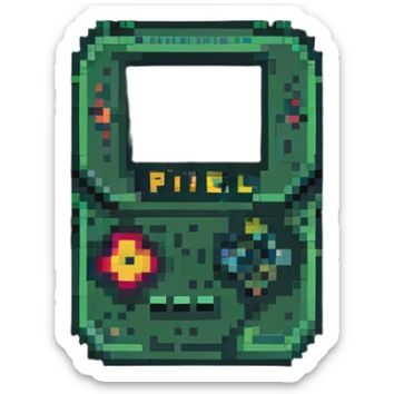 S.R CRYPTO text in retro gaming pixel font sticker