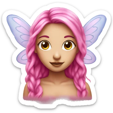 Pink fairy nymph with four eyes sticker