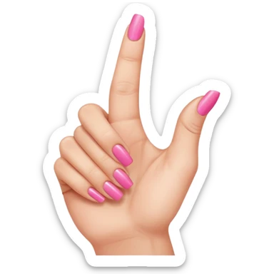 Woman’s hand with pink nail polish giving thumbs down sticker
